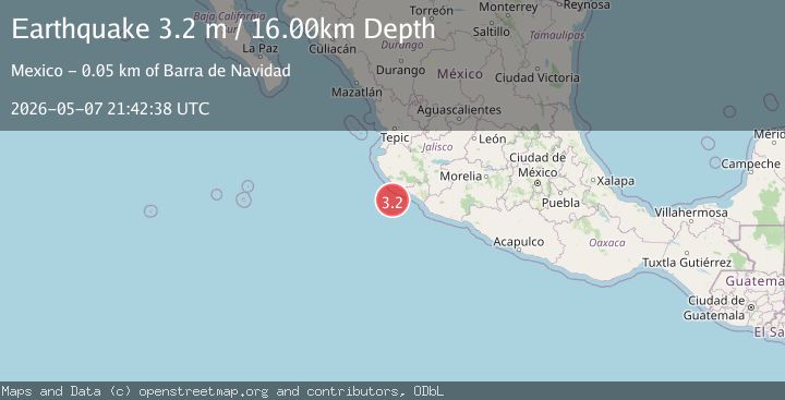 Map of OFFSHORE JALISCO, MEXICO