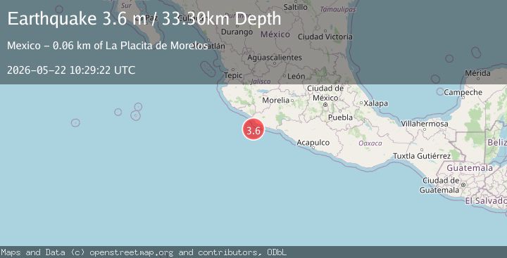 Map of OFFSHORE MICHOACAN, MEXICO