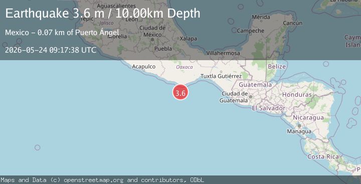 Map of OFFSHORE OAXACA, MEXICO