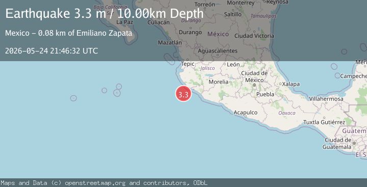 Map of OFFSHORE JALISCO, MEXICO