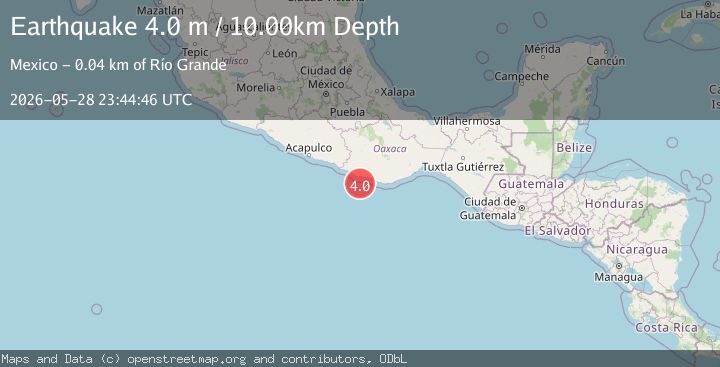 Map of OFFSHORE OAXACA, MEXICO