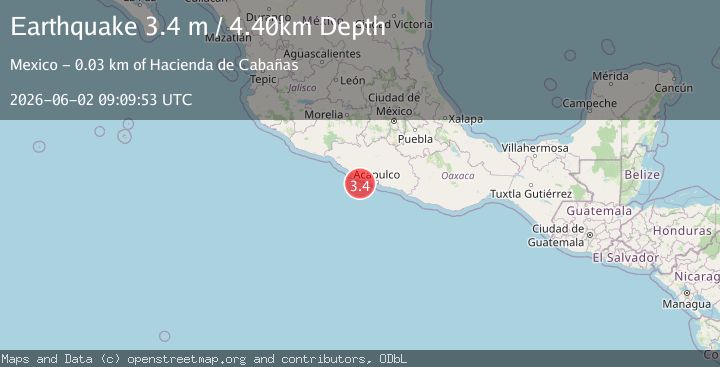 Map of OFFSHORE GUERRERO, MEXICO