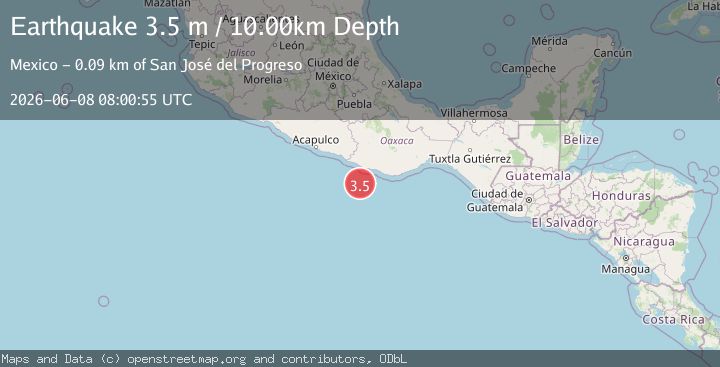 Map of OFFSHORE OAXACA, MEXICO