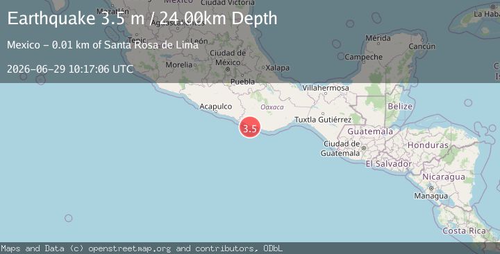 Map of OFFSHORE OAXACA, MEXICO