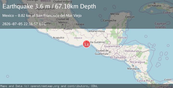 Map of OFFSHORE OAXACA, MEXICO