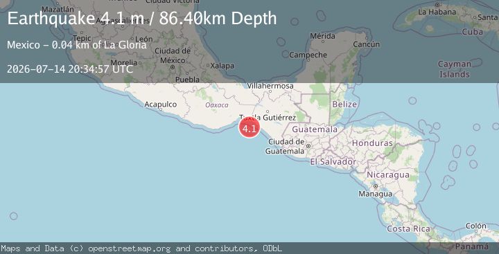 Map of OFFSHORE OAXACA, MEXICO