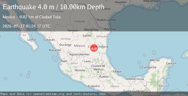 Map of TAMAULIPAS, MEXICO