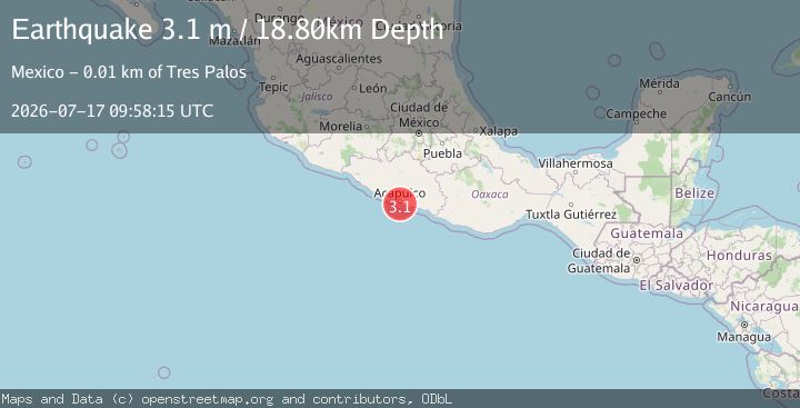 Map of OFFSHORE GUERRERO, MEXICO