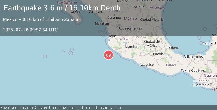 Map of OFFSHORE JALISCO, MEXICO
