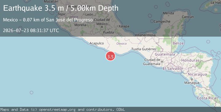 Map of OFFSHORE OAXACA, MEXICO