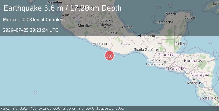 Map of OFFSHORE OAXACA, MEXICO