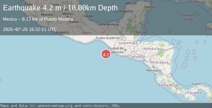 Map of OFF COAST OF CHIAPAS, MEXICO