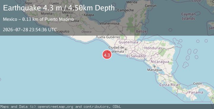 Map of OFF COAST OF CHIAPAS, MEXICO