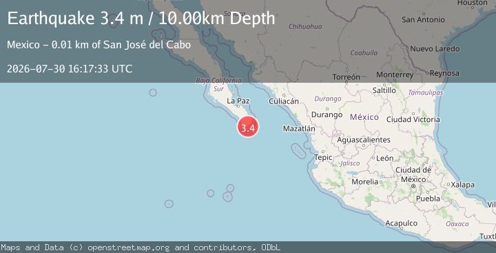 Map of OFFSHORE BAJA CALIF. SUR, MEXICO