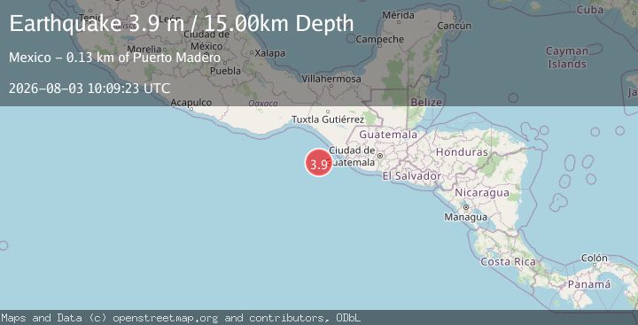 Map of OFF COAST OF CHIAPAS, MEXICO