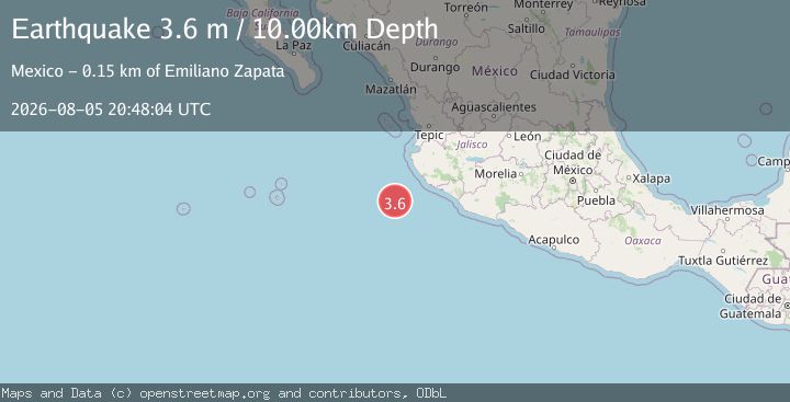 Map of OFF COAST OF JALISCO, MEXICO