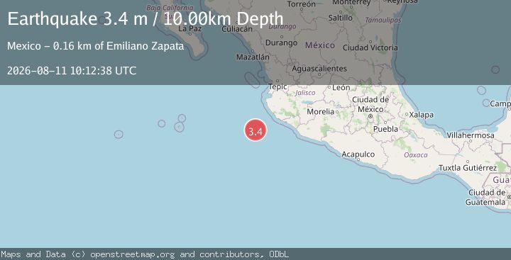 Map of OFF COAST OF JALISCO, MEXICO