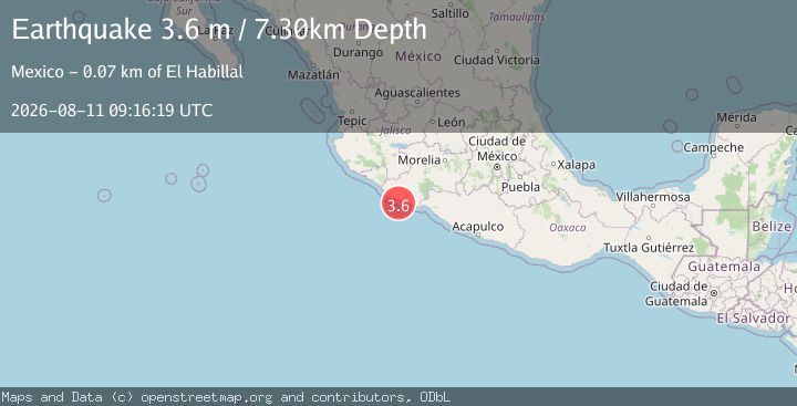 Map of OFFSHORE MICHOACAN, MEXICO