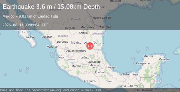 Map of TAMAULIPAS, MEXICO