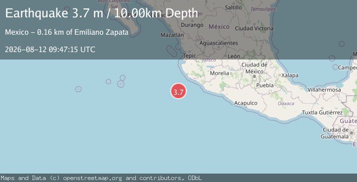 Map of OFF COAST OF JALISCO, MEXICO