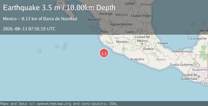 Map of OFF COAST OF COLIMA, MEXICO
