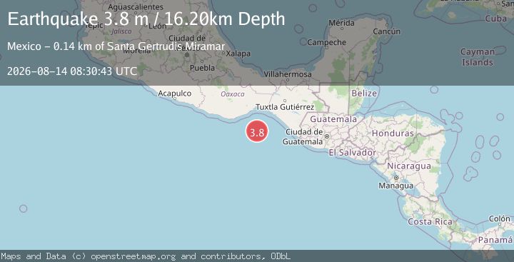 Map of OFF COAST OF OAXACA, MEXICO
