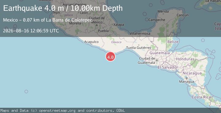 Map of OFFSHORE OAXACA, MEXICO