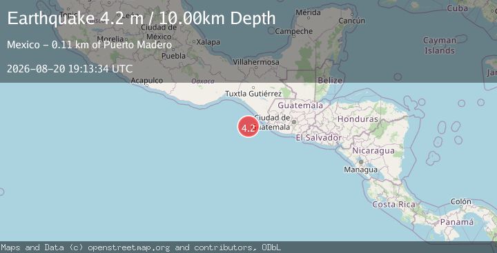 Map of OFF COAST OF CHIAPAS, MEXICO