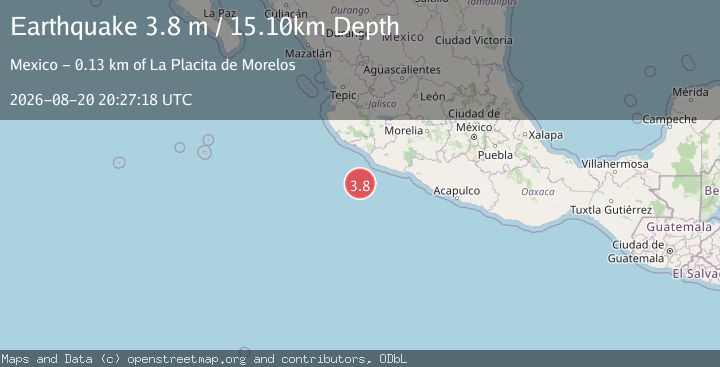 Map of OFF COAST OF MICHOACAN, MEXICO