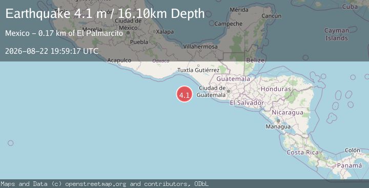 Map of OFF COAST OF CHIAPAS, MEXICO