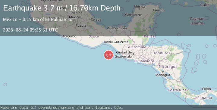 Map of OFF COAST OF CHIAPAS, MEXICO