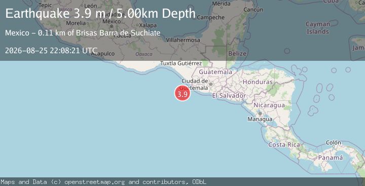Map of OFF COAST OF CHIAPAS, MEXICO
