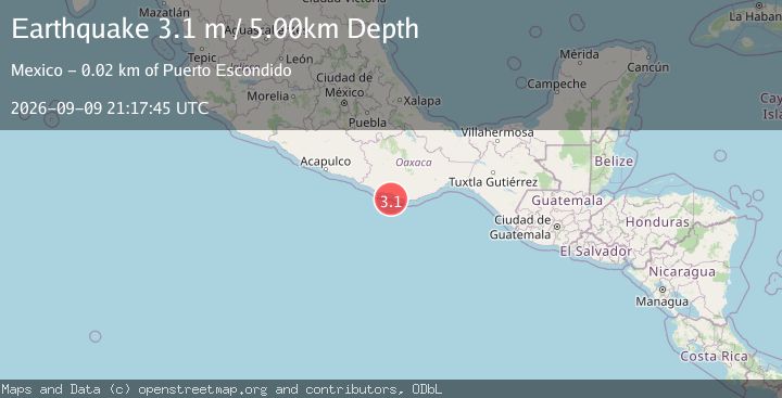 Map of OFFSHORE OAXACA, MEXICO