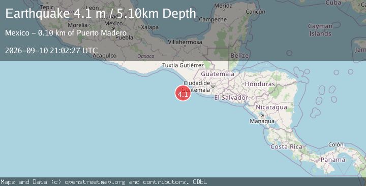 Map of OFF COAST OF CHIAPAS, MEXICO