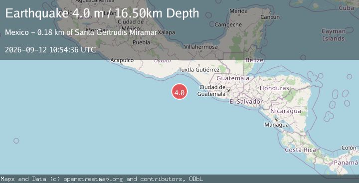 Map of OFF COAST OF OAXACA, MEXICO