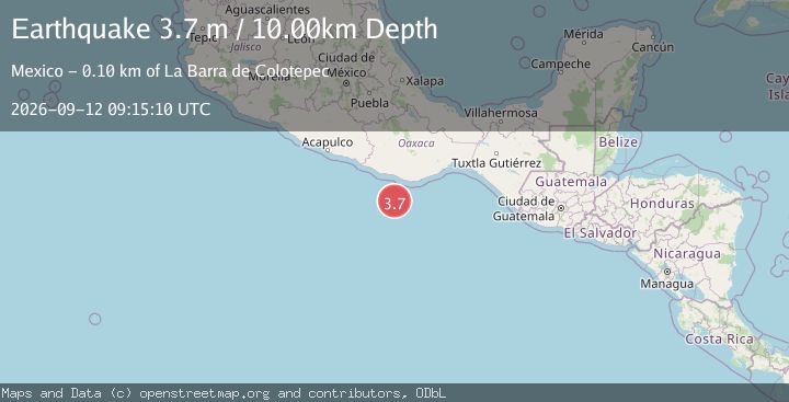 Map of OFFSHORE OAXACA, MEXICO