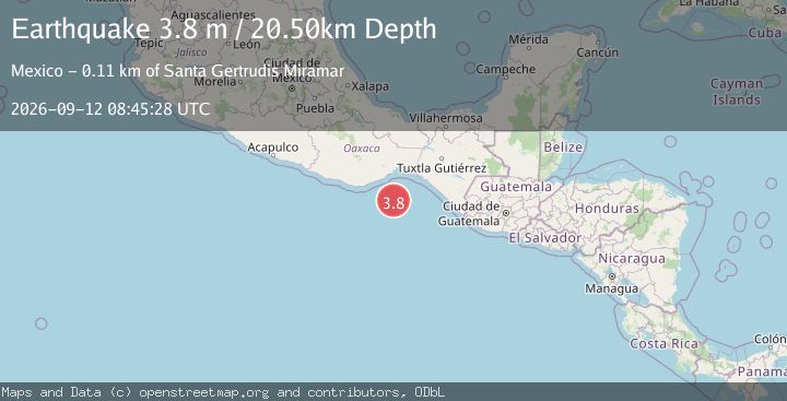 Map of OFF COAST OF OAXACA, MEXICO