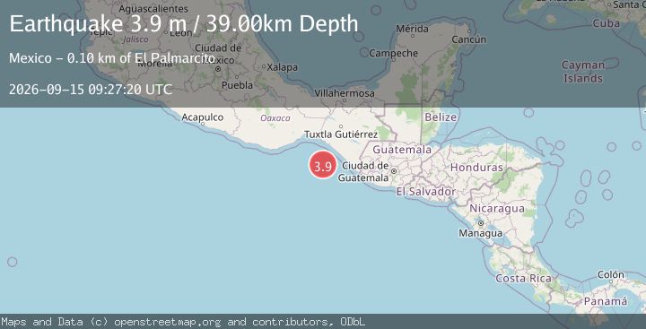Map of OFFSHORE CHIAPAS, MEXICO