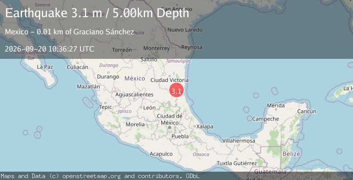 Map of TAMAULIPAS, MEXICO