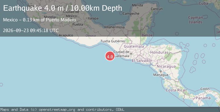 Map of OFF COAST OF CHIAPAS, MEXICO