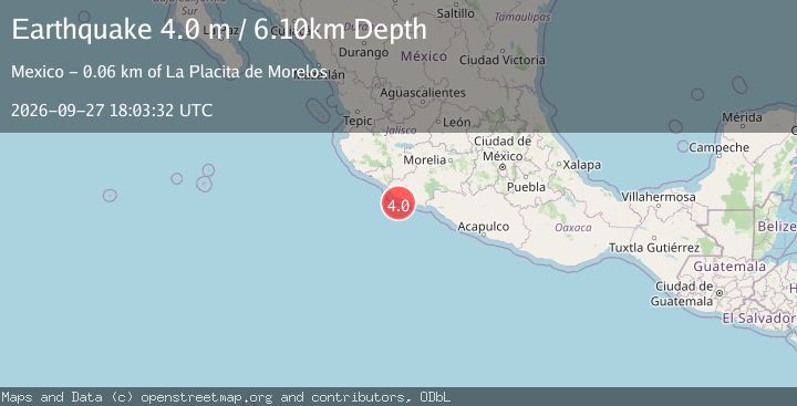 Map of OFFSHORE MICHOACAN, MEXICO