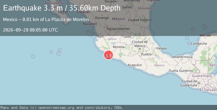 Map of OFFSHORE MICHOACAN, MEXICO