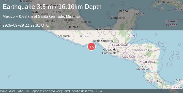 Map of OFFSHORE OAXACA, MEXICO