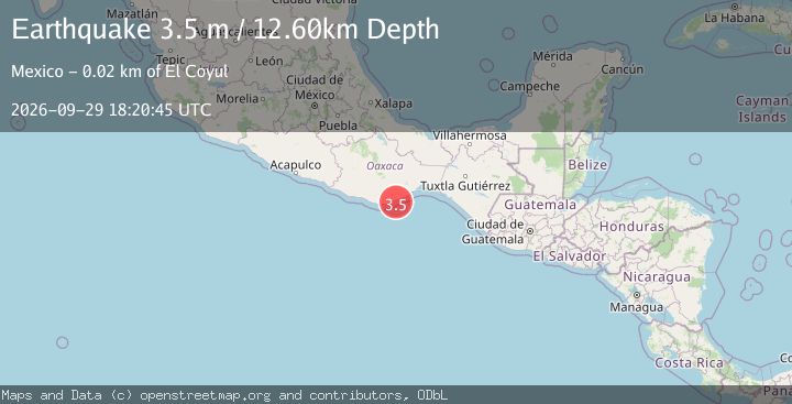 Map of OFFSHORE OAXACA, MEXICO