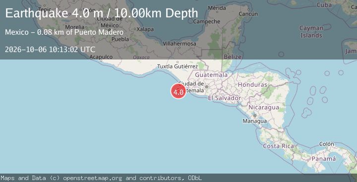 Map of OFFSHORE CHIAPAS, MEXICO