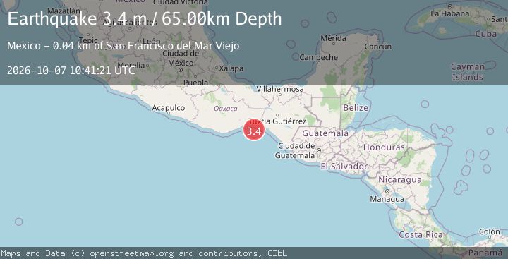 Map of OFFSHORE OAXACA, MEXICO