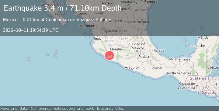 Map of MICHOACAN, MEXICO