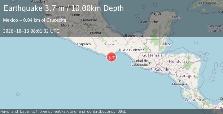 Map of OFFSHORE OAXACA, MEXICO