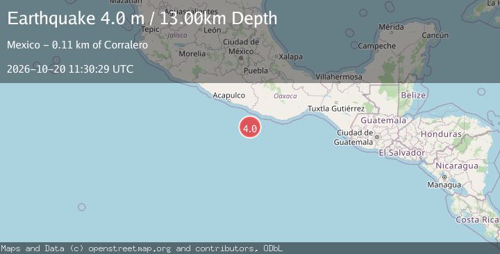 Map of OFF COAST OF OAXACA, MEXICO