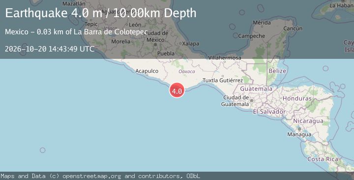 Map of OFFSHORE OAXACA, MEXICO